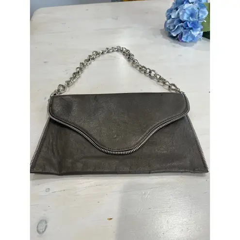 Sondra Roberts Zipper Trim Chain Strap Clutch Bag Evening Party Purse - Image 10