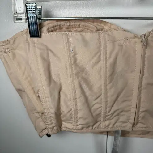 Bill Levkoff Bustier Lingerie Beige Womens Sz 10 Polyester Strapless Zip Corset