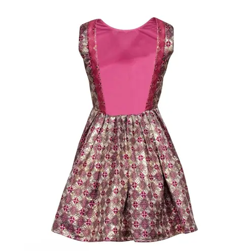 Tuckernuck Champagne Dreams Essie brocade Elegant Sleeveless Dress NEW Pink Size L