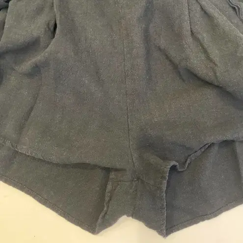 Miou Muse Shorts Romper Black Wrap V