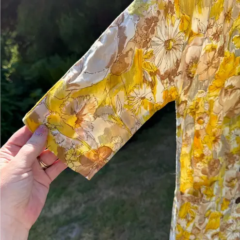 None NWOT Floral Yellow Dress women’s size large