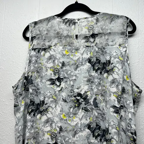 Violet+Claire Top Women 2X Sheer Lightweight Dark Floral Fairy Relaxed Comfort