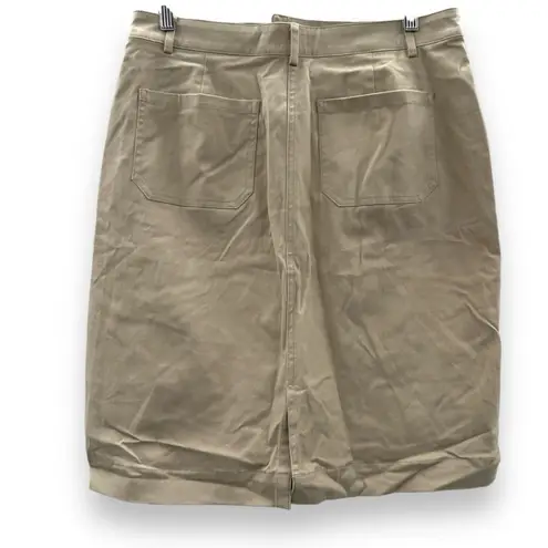 J. Crew Factory Chino Khaki Tan Pencil Skirt Sz 10 NEW