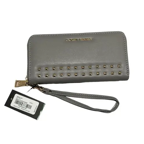 Badgley Mischka NWT! Full Size Grey Wallet with Cell Phone Holder