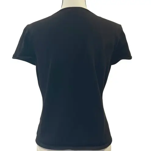 Lauren Ralph Lauren Women's Black Ruffled Top Size M Size M