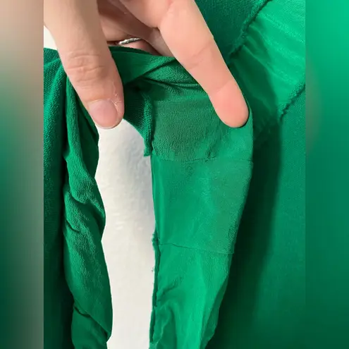 Stella McCartney Silk Mix Knit Sweater Lace Dress Kelly Green Women's Size 34/XS