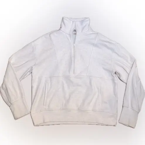 Faherty Cream Oatmeal Quarter-Zip Legend Pullover XS Jacket Overshirt Organic