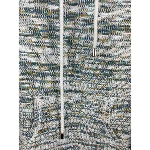 Preswick & Moore Cream Multi Color Cowl Front Pocket Pullover Sweater 3x