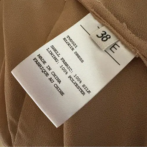 TOVE Elodie Open Back Silk Crepon Midi Dress Size 38