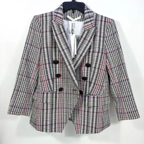 Veronica Beard Empire Tweed Plaid Dickey Jacket Multi 2 NWT Blazer