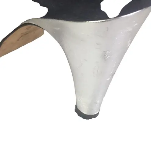 LK Bennett L. K. Bennett Size 7.5 black platform heels Suede black silver 4"