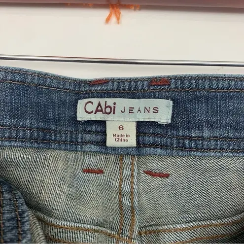 CAbi  Mid Rise Flare Leg Dark Wash Jeans Size 6