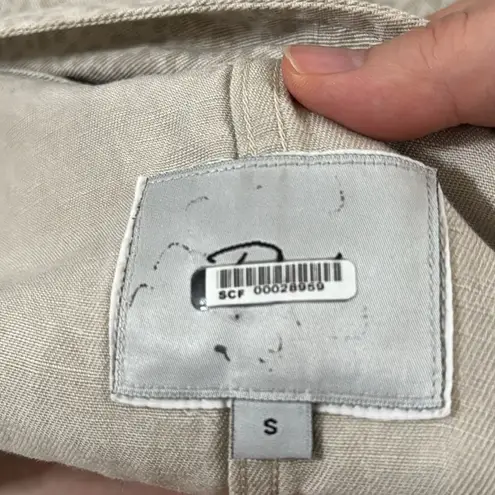 Rails Collins Linen Blend Utility Jacket White Mini Cheetah print size S