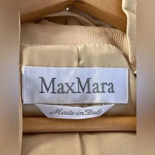 Max Mara leather jacket ruffle collar size 4