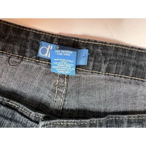 Dkin High Rise Straight Leg Stretch Blue Jeans Sz 20 Hipster Modern