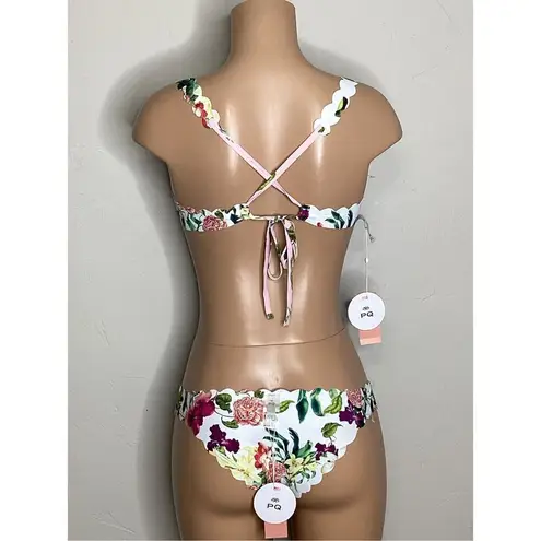 PilyQ New. PQ reversible floral teeny bikini. L-top/M-bottom. Retails $172
