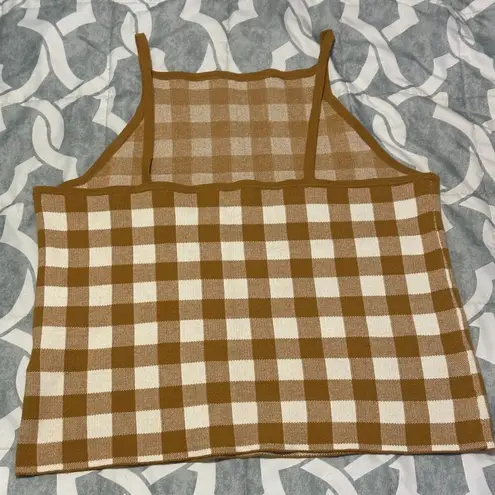 Madewell  Gingham Apron Sweater Tank Size XL