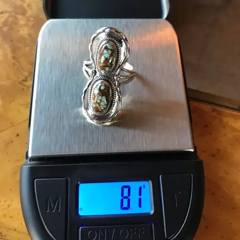 Royston Blue Horizon Turquoise Sterling Silver Horseshoe Ring Size 7