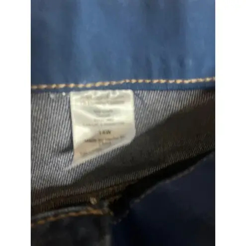 Terra & Sky Boyfriend Jeans Distressed Dark Wash Denim Plus Size 14W