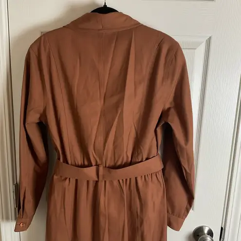 Vintage Together Terracotta Brown Long Sleeve Dress with pockets size 16