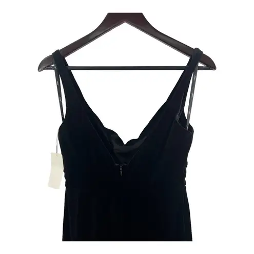 Lovely Twist Front Velvet Cutout Maxi Black Size 2 New