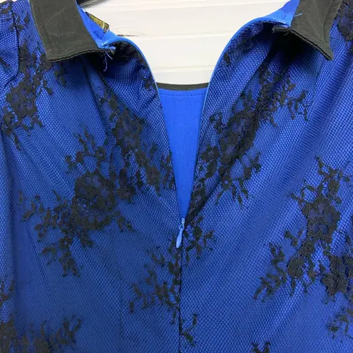 Shez MD Lace blue peter collar Chinese dress