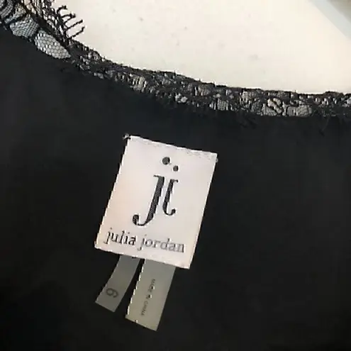 Julia Jordan NEW NWT Solid Black Pleated Lace Sleeveless Fit Flare Party Dress 6