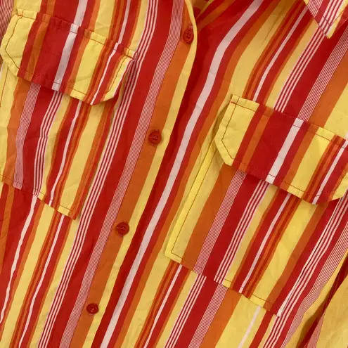 K Jordan long sleeve colorful rayon button down shirt. Size XL