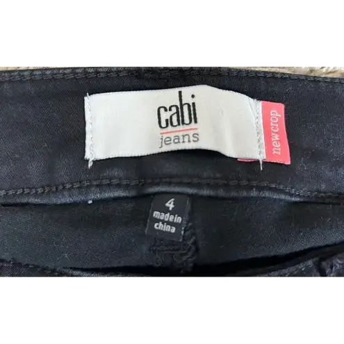 CAbi  New Crop Jeans Women's 4 Black Stretch #3189 Pants Bottoms