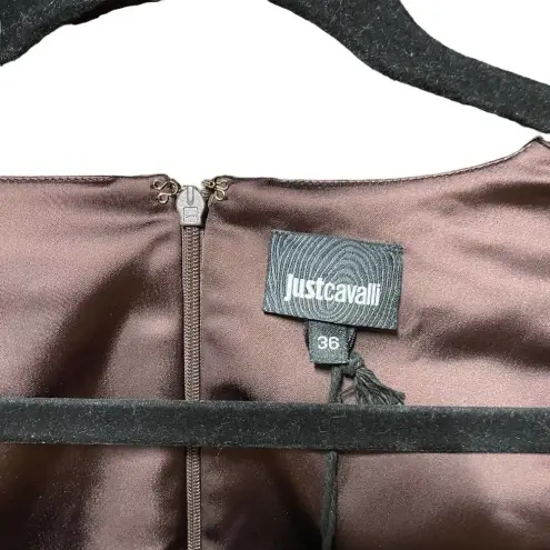 Just Cavalli Brown Python Snake Print Bodycon Sheath Dress Size 36 / US 0