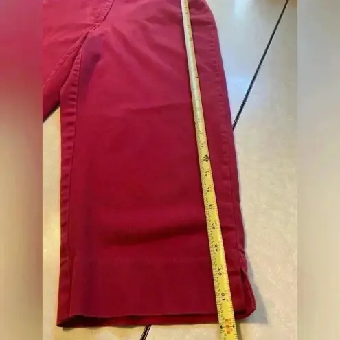 st. john's bay St John’s Bay‎ Women’s Stretch Red Cropped Pants Size 12