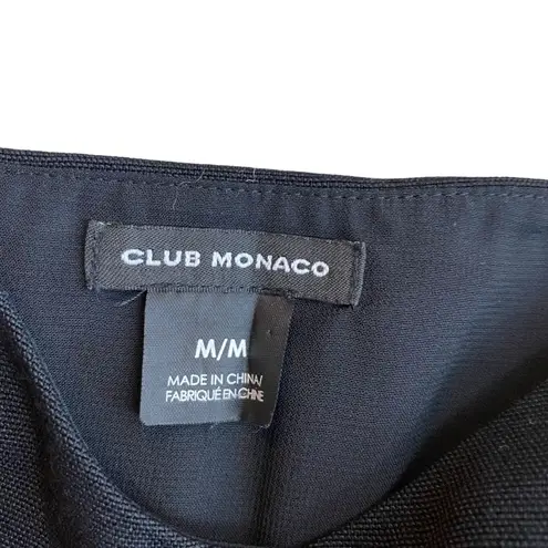 Club Monaco Women’s M Tassle Fringe Crop Tank Black Cami Strap Resortwear Beachy