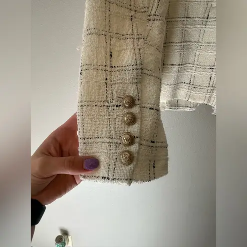 Generation Love NWT Generational Love Eliza Windowpane Tweed Blazer