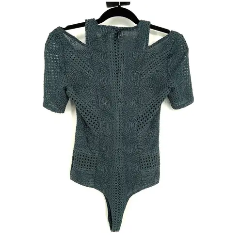 BCBGMAXAZRIA  Gwenyth Cutout Lace Bodysuit Size XS NWT