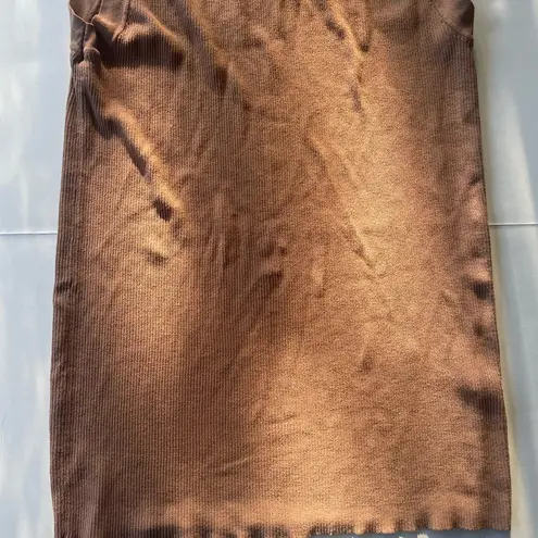 Eloquii Sleeveless Ribbed Turtleneck Caramel Plus Size 14/16