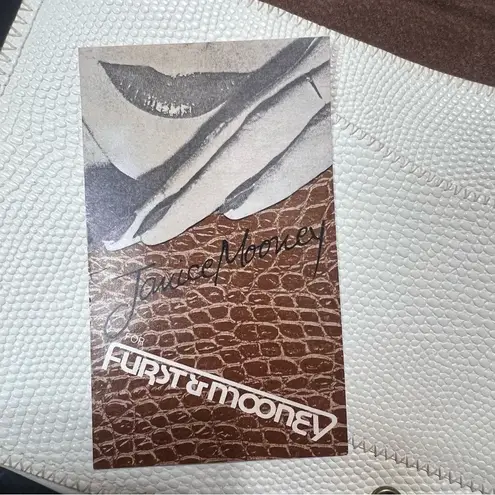 Vintage 1970s Furst & Mooney Snakeskin Clutch Neutral Patchwork Leather Rare Bag Tan