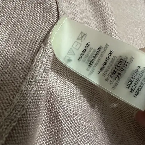 Karl Lagerfeld Pearl Trim Pink Open Shawl Wrap Rayon