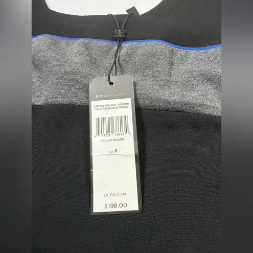 BCBGMAXAZRIA  Black and Gray Blouse with Blue Highlights 💙