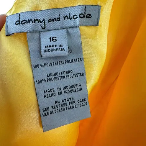 Danny & Nicole Yellow Sleeveless Pleated A-Line Dress 16
