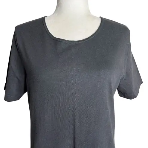 Vintage 90s Coconut Bay Black Petite Medium TShirt Dress Animal Stamped Painted