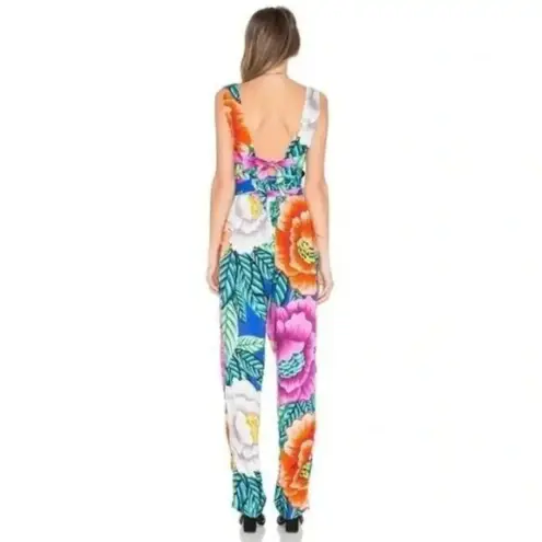 Mara Hoffman Cut Out Front Jumpsuit in Flora Stone Size 6 Tropical Floral Print
