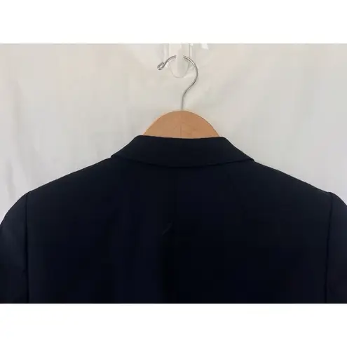 J. Crew Schoolboy Blazer Wool Blend Jacket Size 0 Navy Blue Golden Buttons