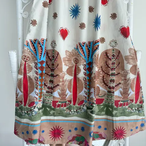 Blanco De Ibiza Dress One Size Off Shoulder Linen Boho Chic Prairie Artsy Resort Size L