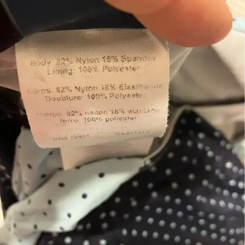 Motherhood Maternity Tankini Medium Blue Polka Dots