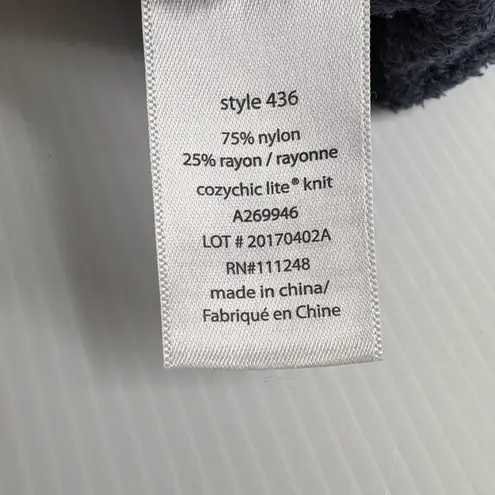 Barefoot Dreams CozyChic Lite Drape Front Calypso Wrap Style 436 Size L/XL Gray