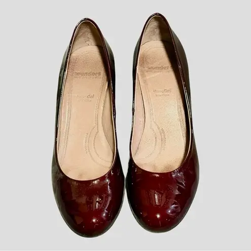 Burgundy Patent Leather Pumps Red Size 8