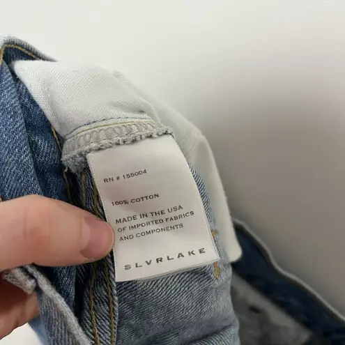 SLVRLAKE Beatnik High Rise Slim Jean in Trouble Maker Blue Size 28