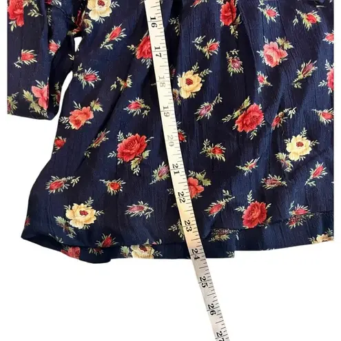 Susan Bristol Women's Navy Blue Floral Top