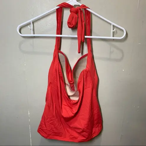 La Blanca  ruched red tankini halter neck tankini