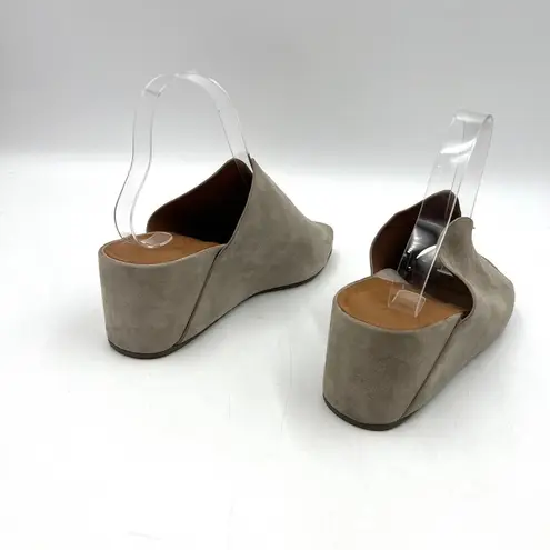 Gentle Souls by Kenneth Cole Gisele 65 Suede Mules Gray Leather